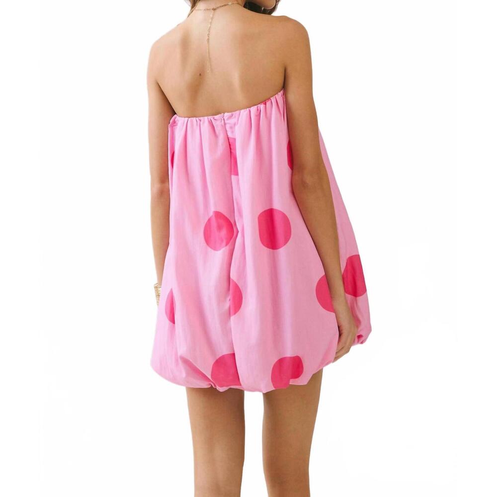NEW TCEC pop polka mini dress in pink - Picture 3 of 5